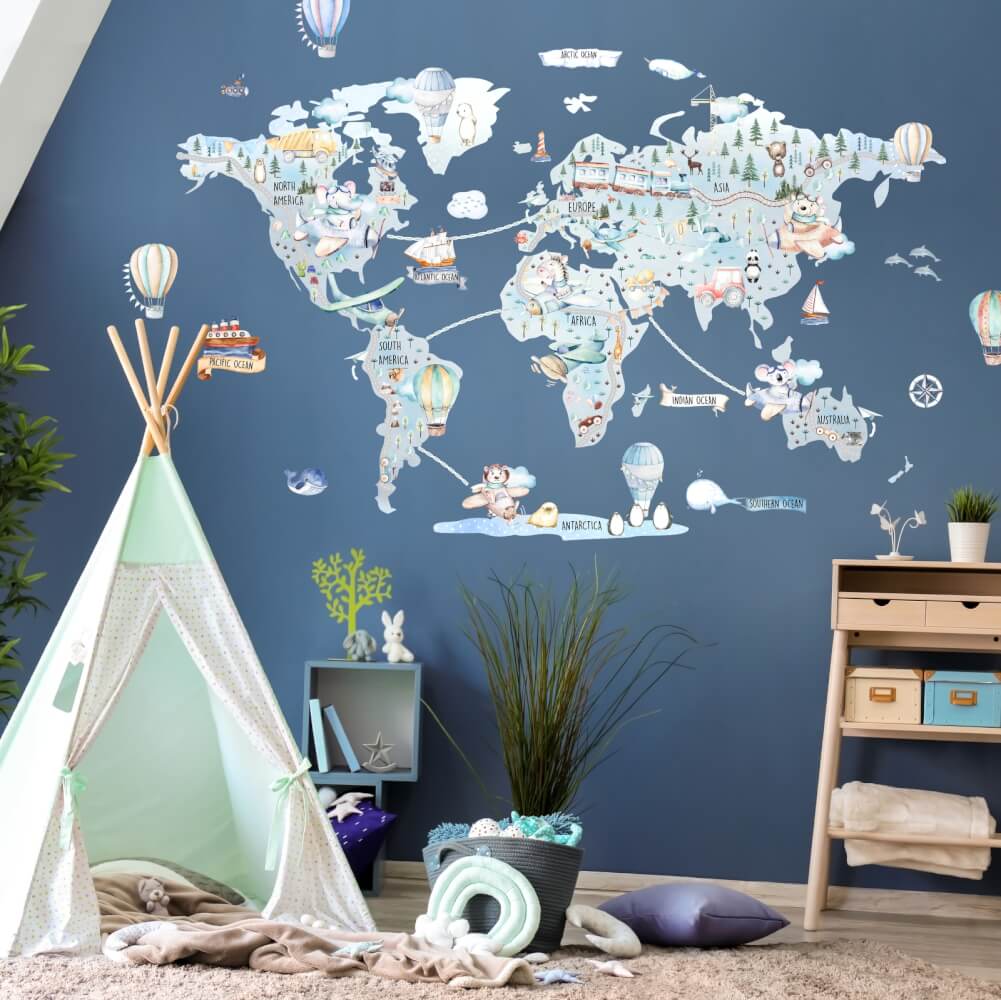 Deški potovalni zemljevid sveta