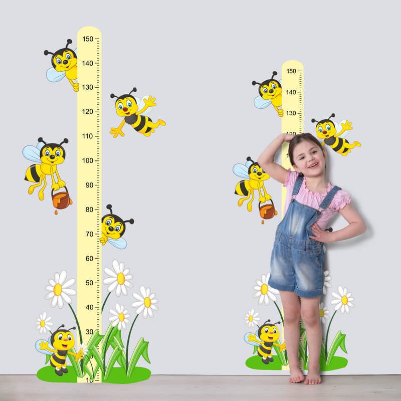 Nalepka – Meter za otroke Čebele 150 cm 