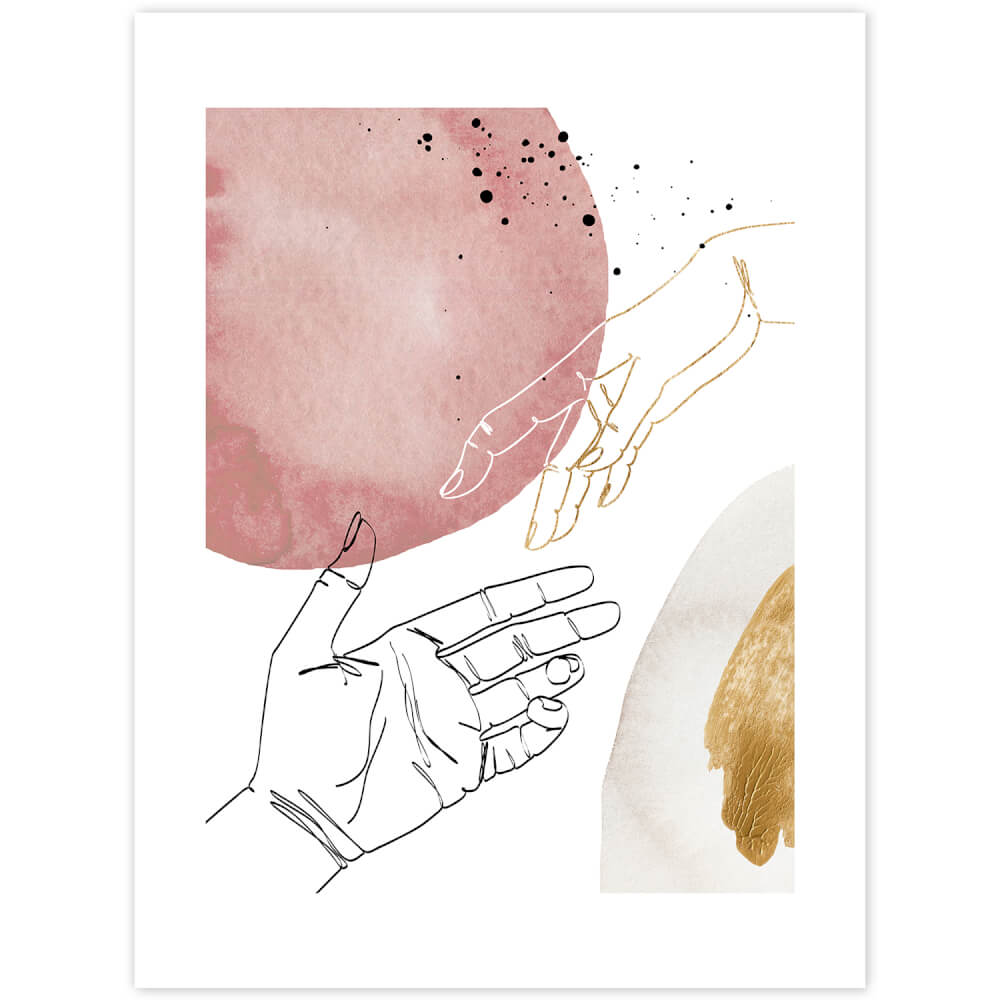 Abstraktna stenska slika – dlani
