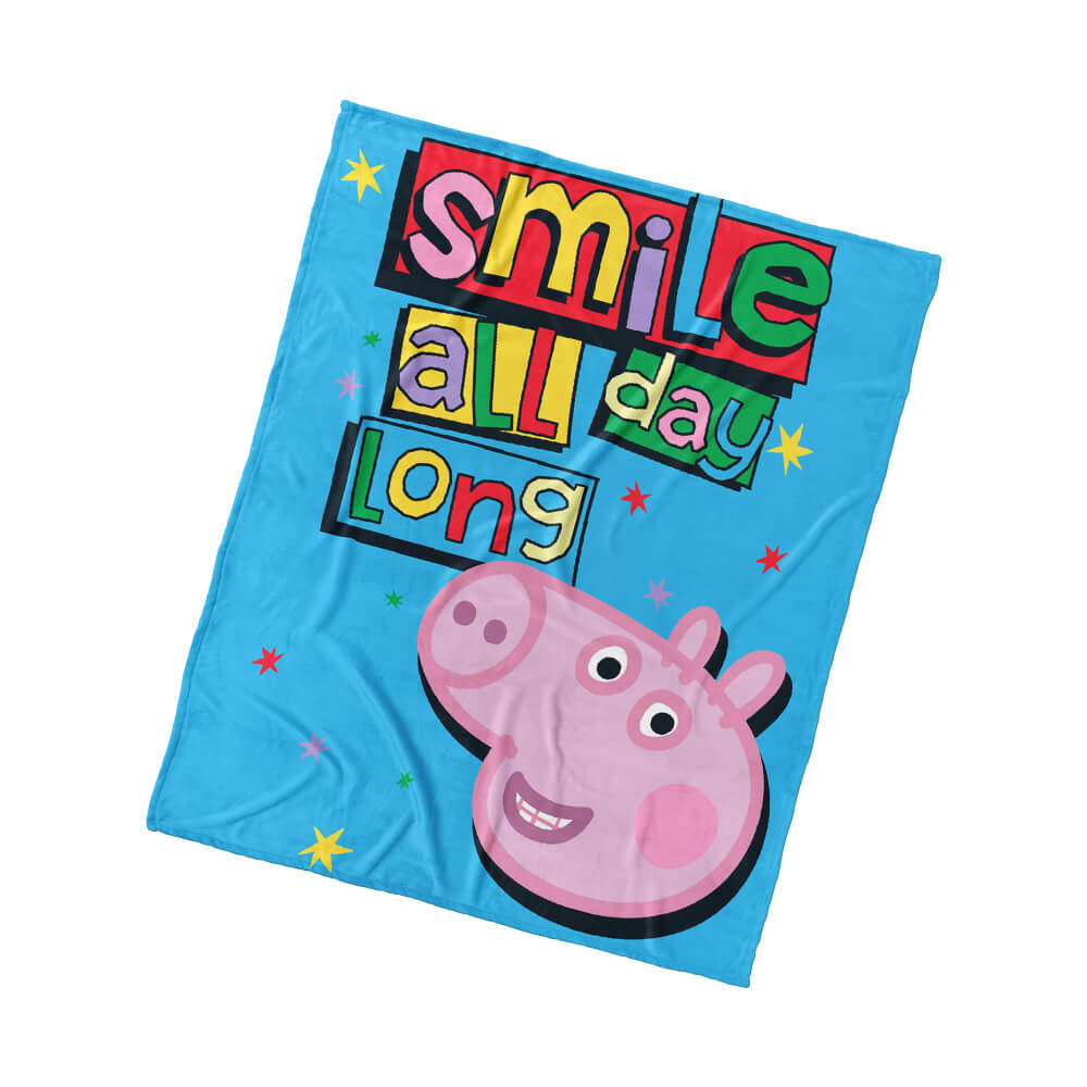 Otroška odeja Peppa Pig Smile Please