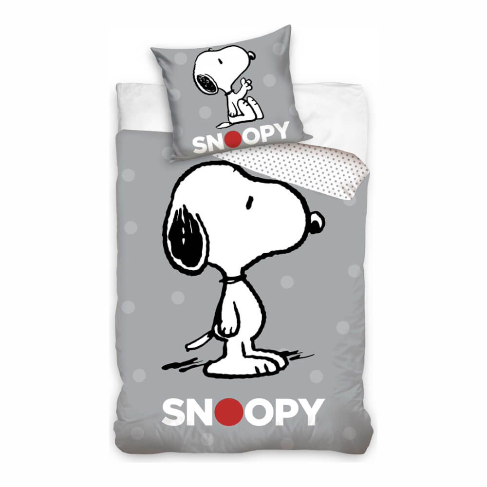 Otroška posteljnina Snoopy Grey